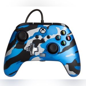 PowerA Xbox Enhanced Wired Controller (Chrome Camo Blue) - Xbox Series X (NEW)